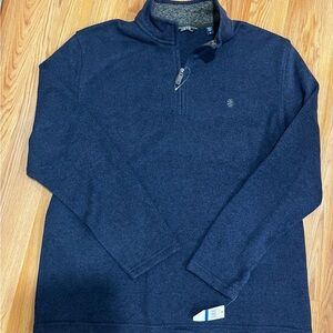 IZOD Men's Dark Blue Zip-Up Sweater